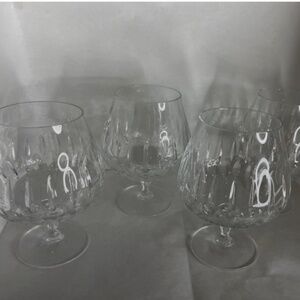SET OF 4- Mikasa Interlude TS-110 Full Lead Crystal Brandy Snifters Glasses